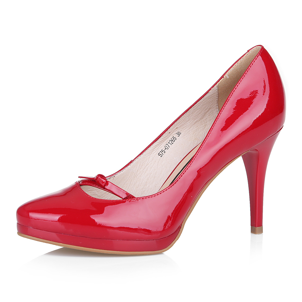 

Красные лодочки на утолщенной подошве, Красный, Красные лодочки на утолщенной подошве