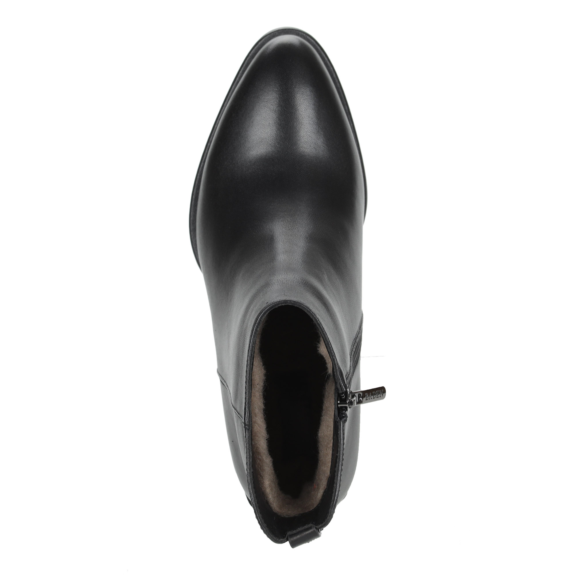 Черные ботильоны из кожи на подкладке из натуральной шерсти на устойчивом каблуке Baden, размер 36, цвет черный - фото 7