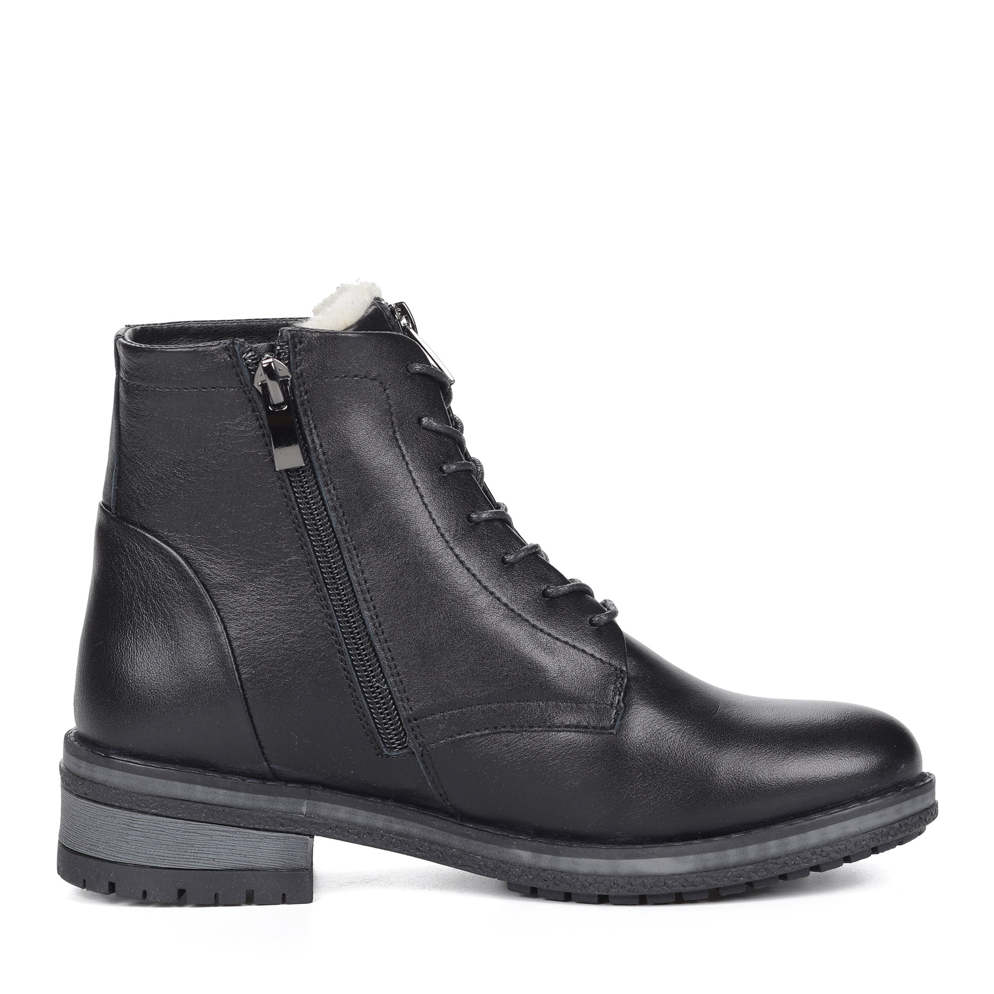 Черные ботинки из кожи на шерсти El Tempo, размер 40, цвет черный - фото 3