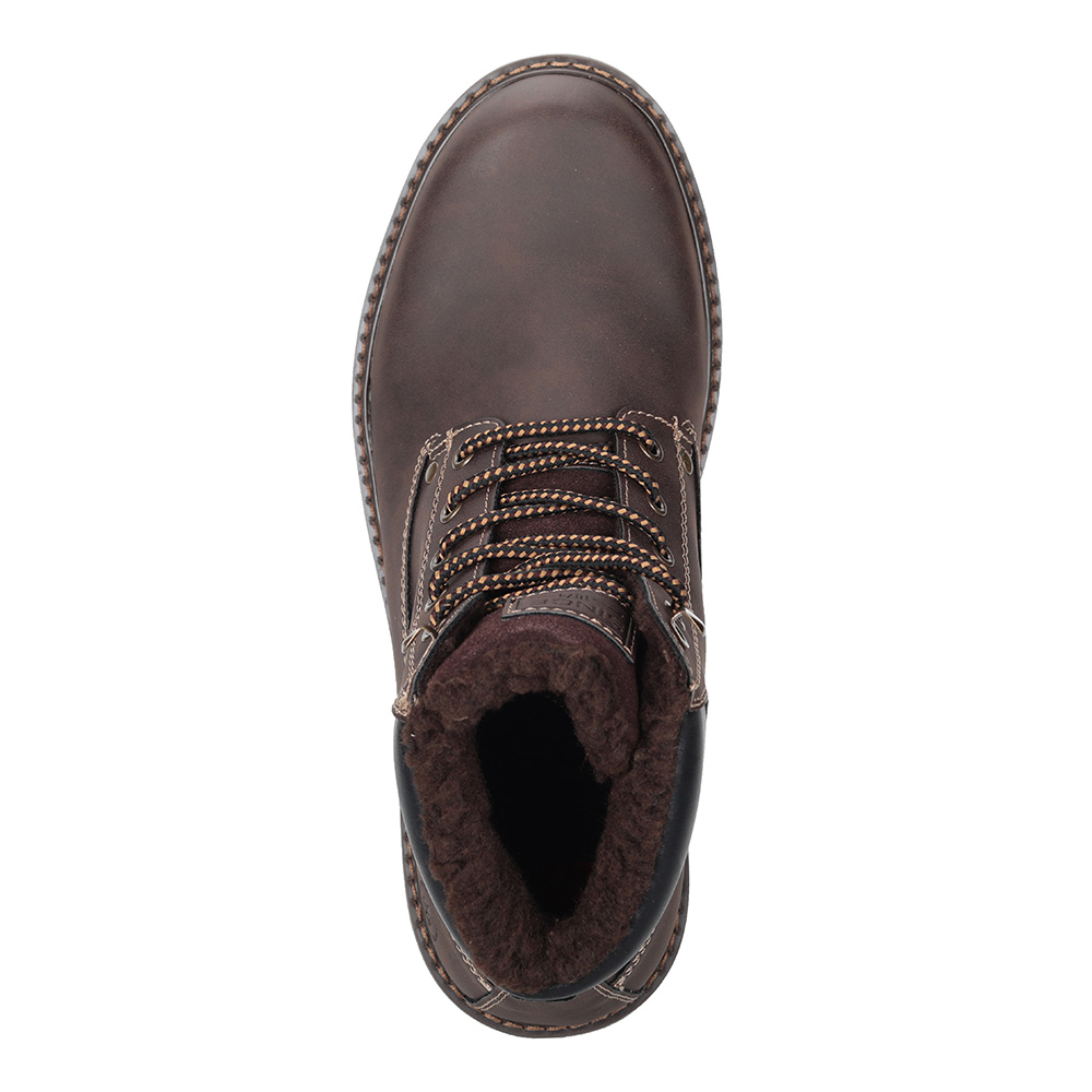 Коричневые ботинки из экокожи на шнуровке Rieker, размер 41, цвет коричневый - фото 4