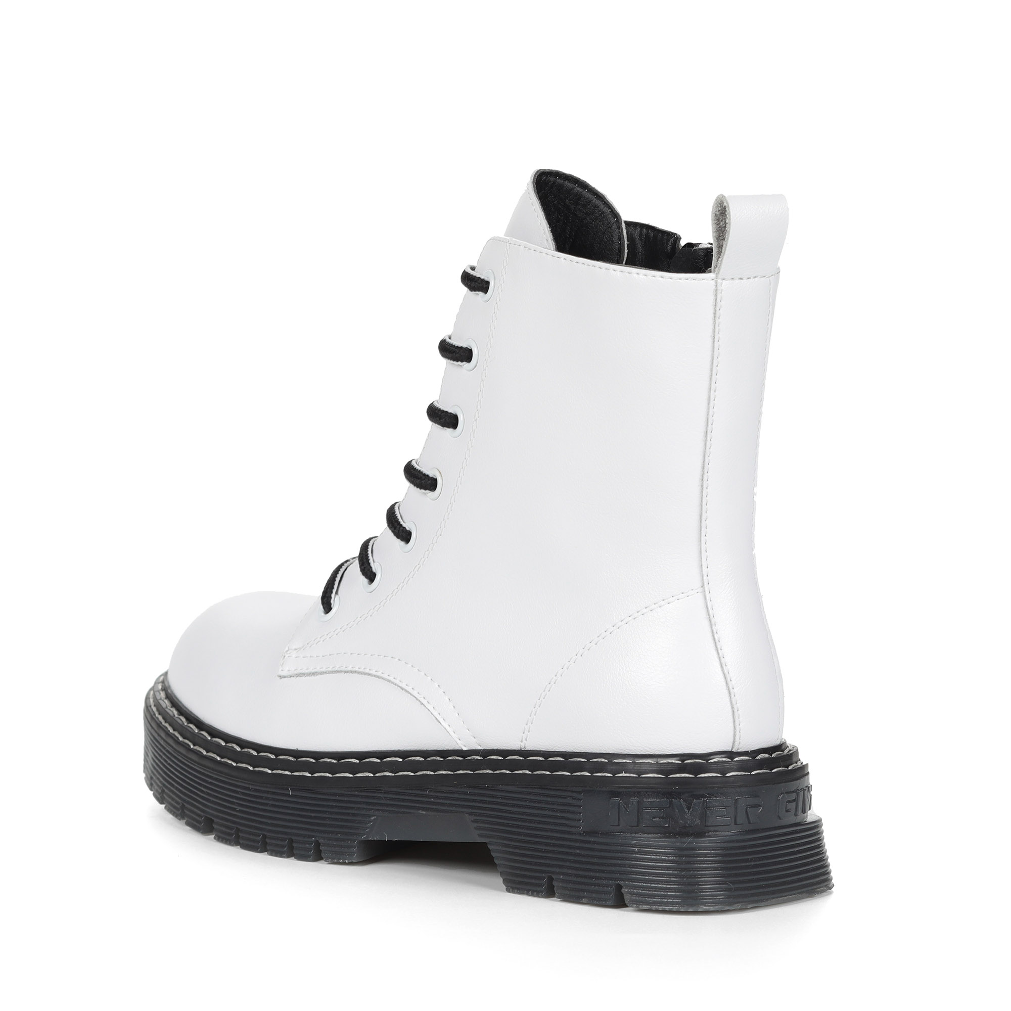 Белые ботинки из кожи на подкладке из натуральной шерсти на утолщенной подошве Respect, размер 37, цвет белый - фото 4