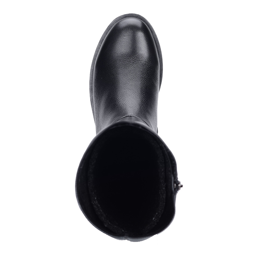 Черные сапоги из кожи с декором Respect, размер 40, цвет черный - фото 6