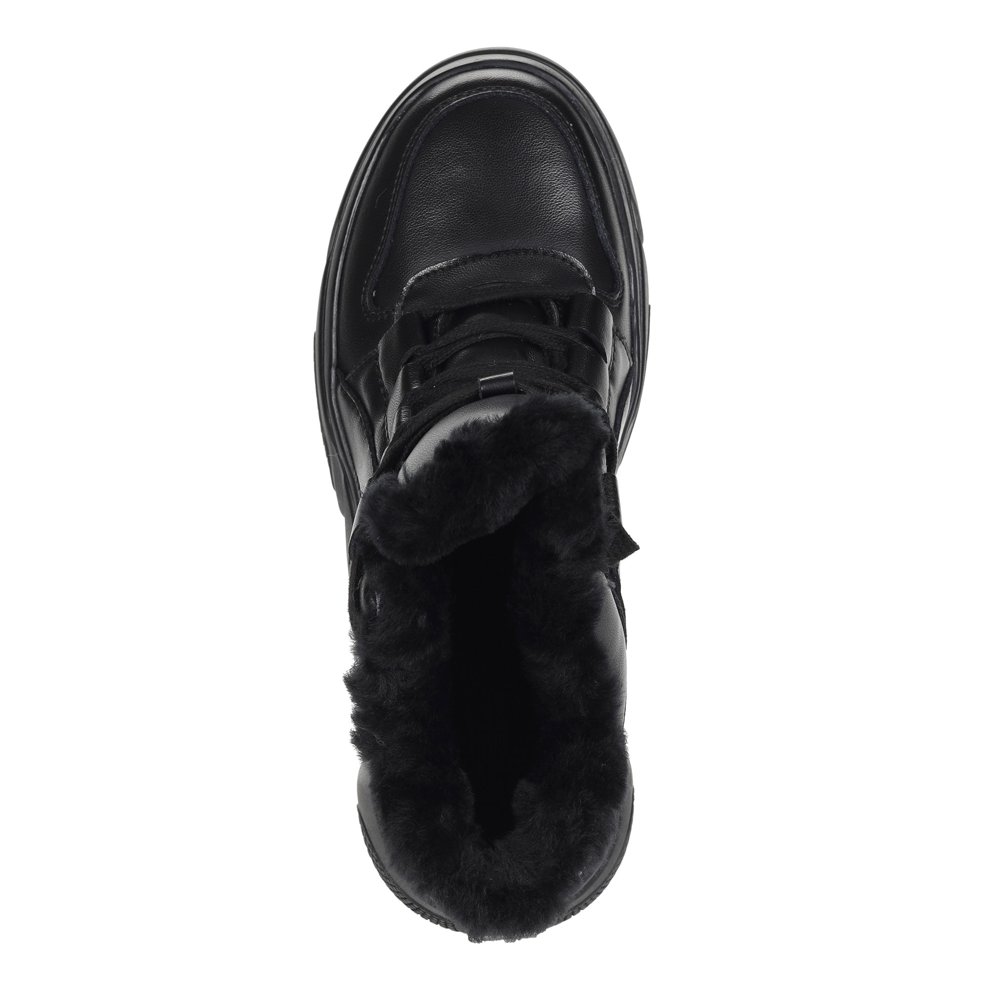 Черные ботинки  из кожи на подкладке из натуральной шерсти на утолщенной подошве Respect, размер 40, цвет черный - фото 6