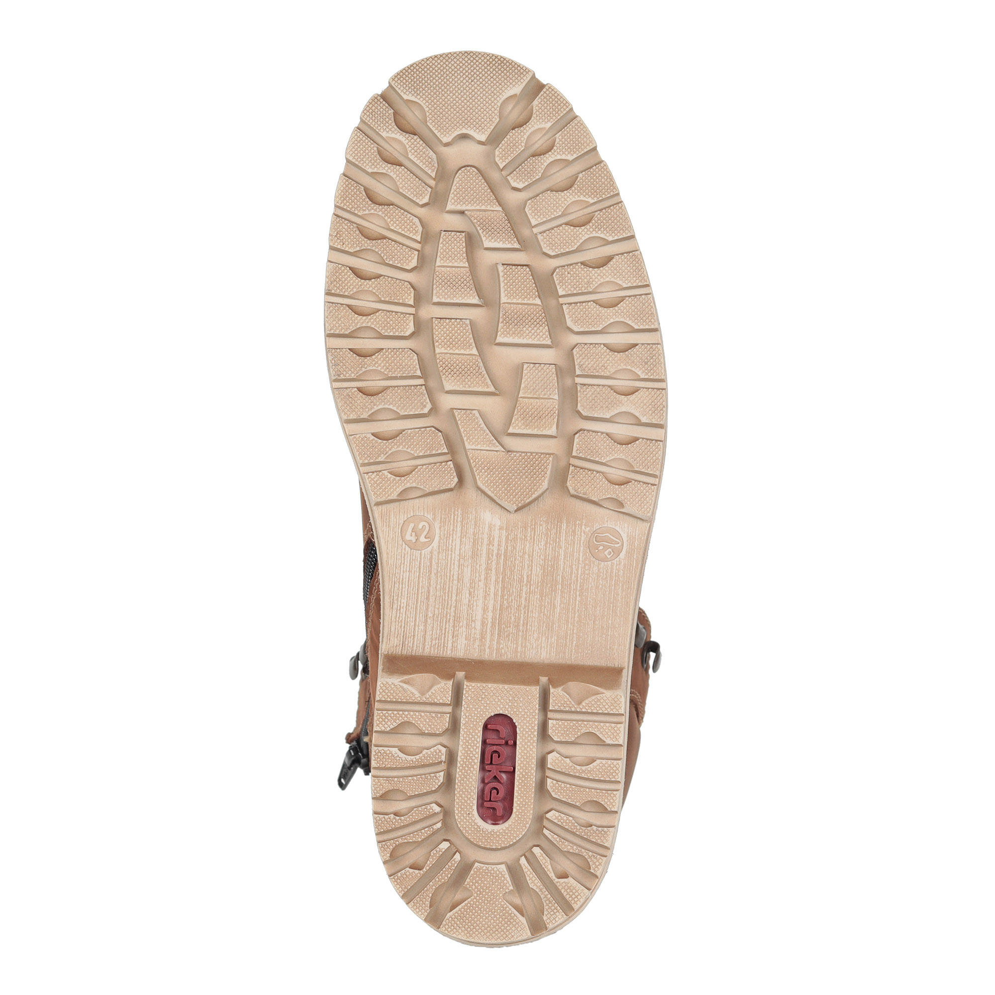 Коричневые ботинки из кожи на подкладке из натуральной шерсти и утолщенной подошве Rieker, размер 46, цвет коричневый - фото 7