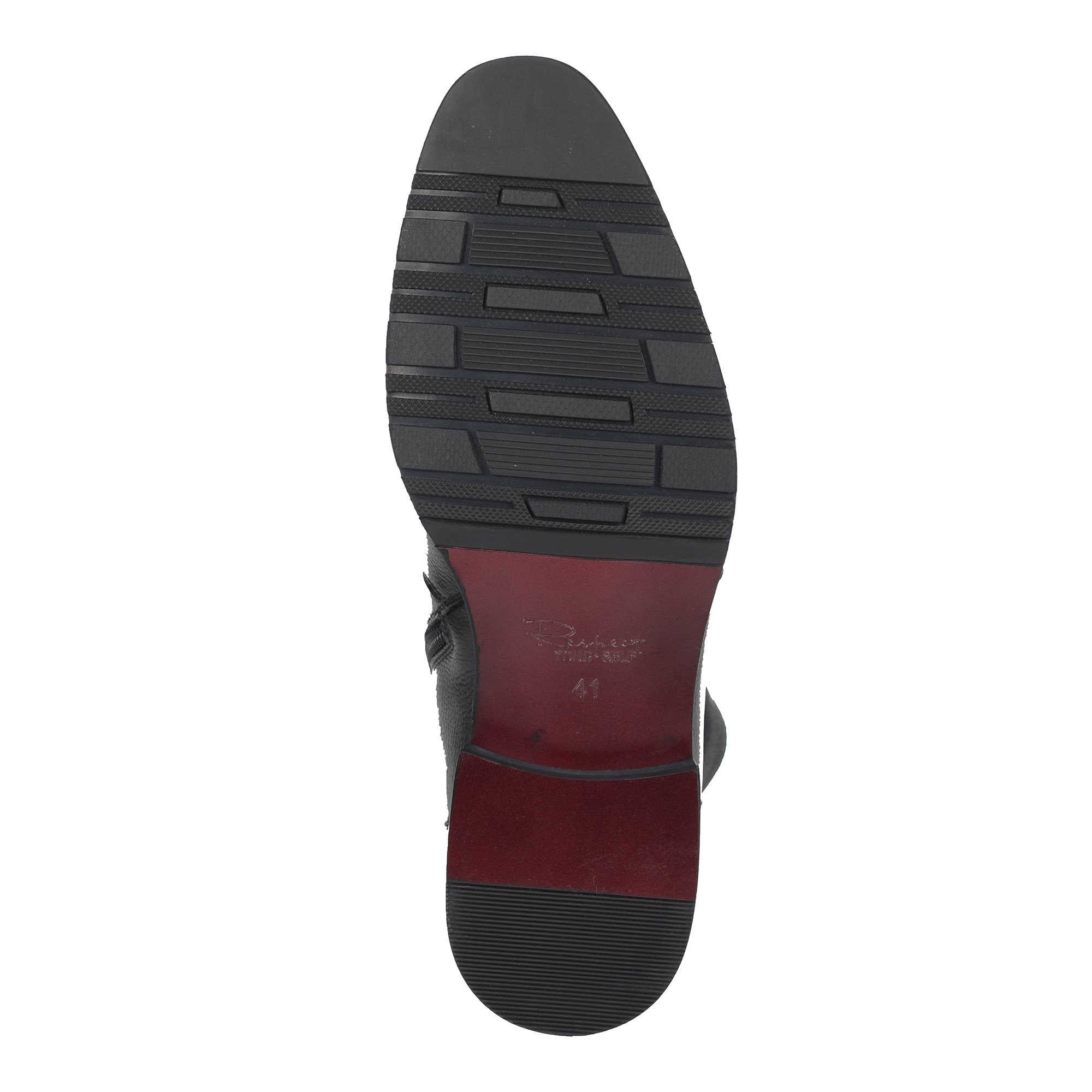 Черные ботинки на молнии из кожи на подкладке из натурального меха Respect, размер 45, цвет черный - фото 7