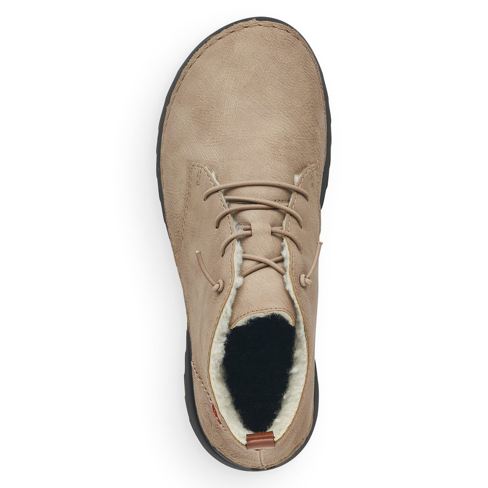 Бежевые ботинки из экокожи на подкладке из экошерсти Rieker, размер 36, цвет бежевый - фото 6