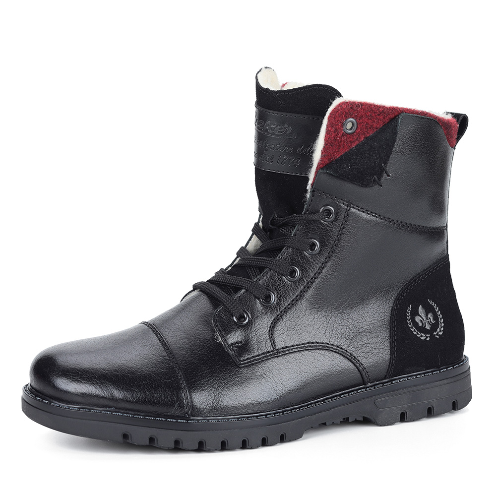 Черные ботинки на шерсти Rieker, размер 44, цвет черный - фото 1