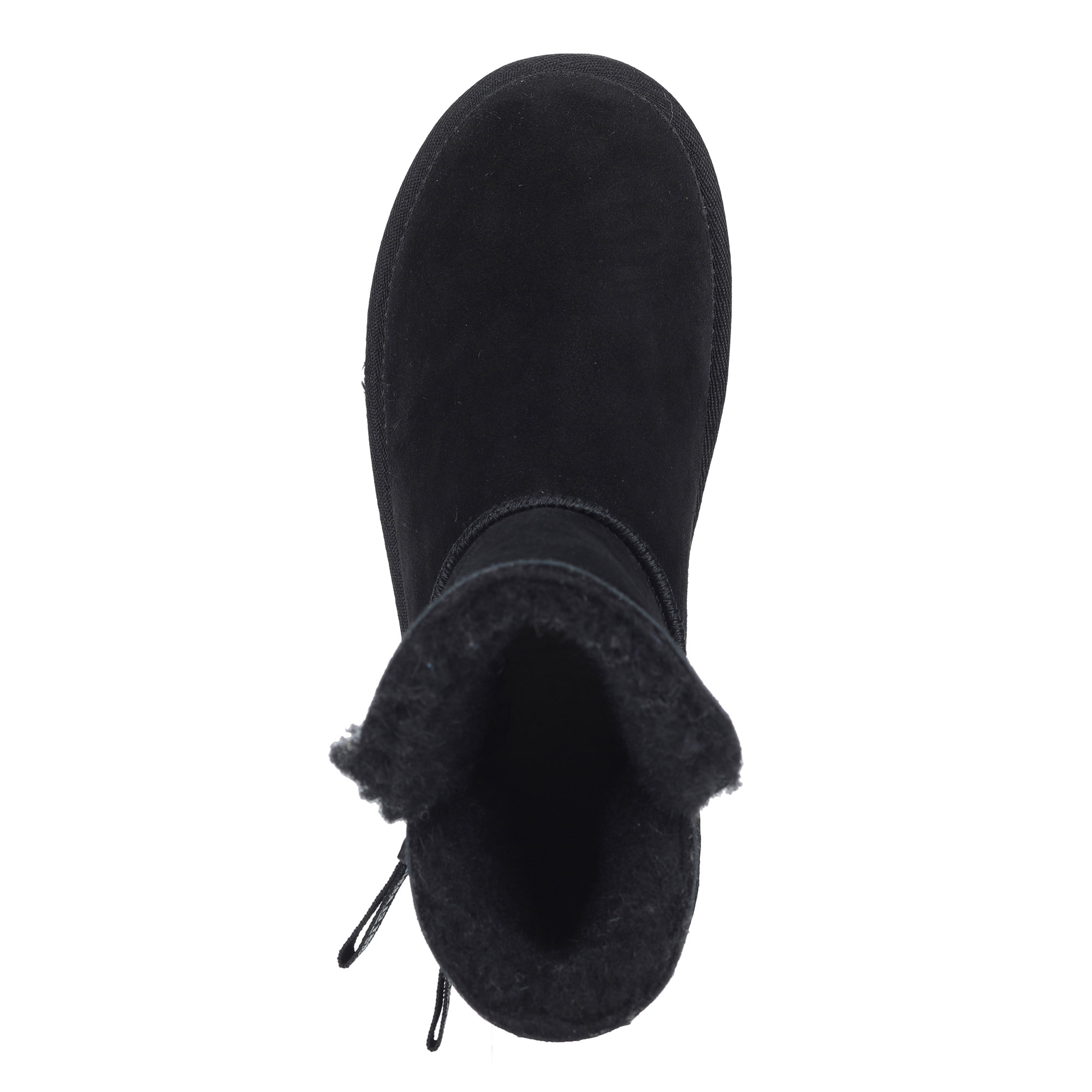 Черные угги из велюра на шерсти от Respect-shoes