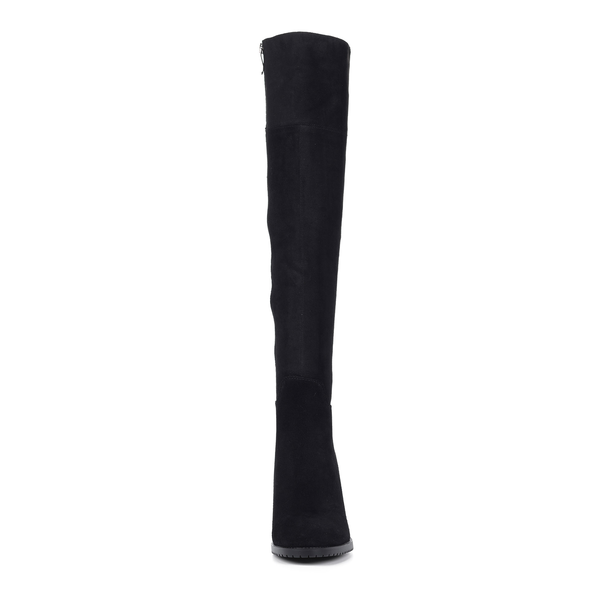 Черные ботфорты из велюра на каблуке Respect, размер 35, цвет черный - фото 4