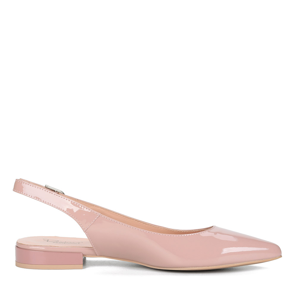 Розовые открытые туфли на низком каблуке от Respect-shoes