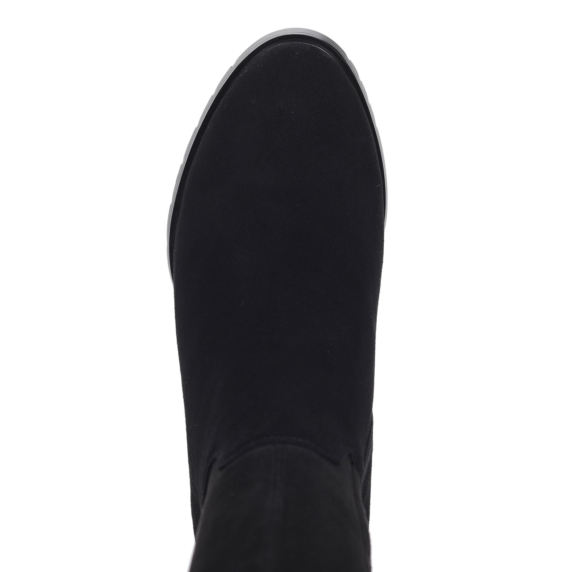 Черные ботфорты из велюра на каблуке Respect, размер 39, цвет черный - фото 4