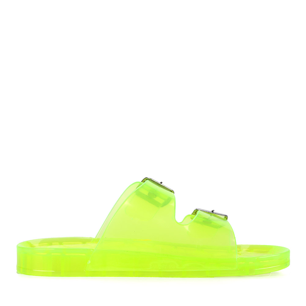 Зеленые шлепанцы в стиле Биркеншток из пластика от Respect-shoes
