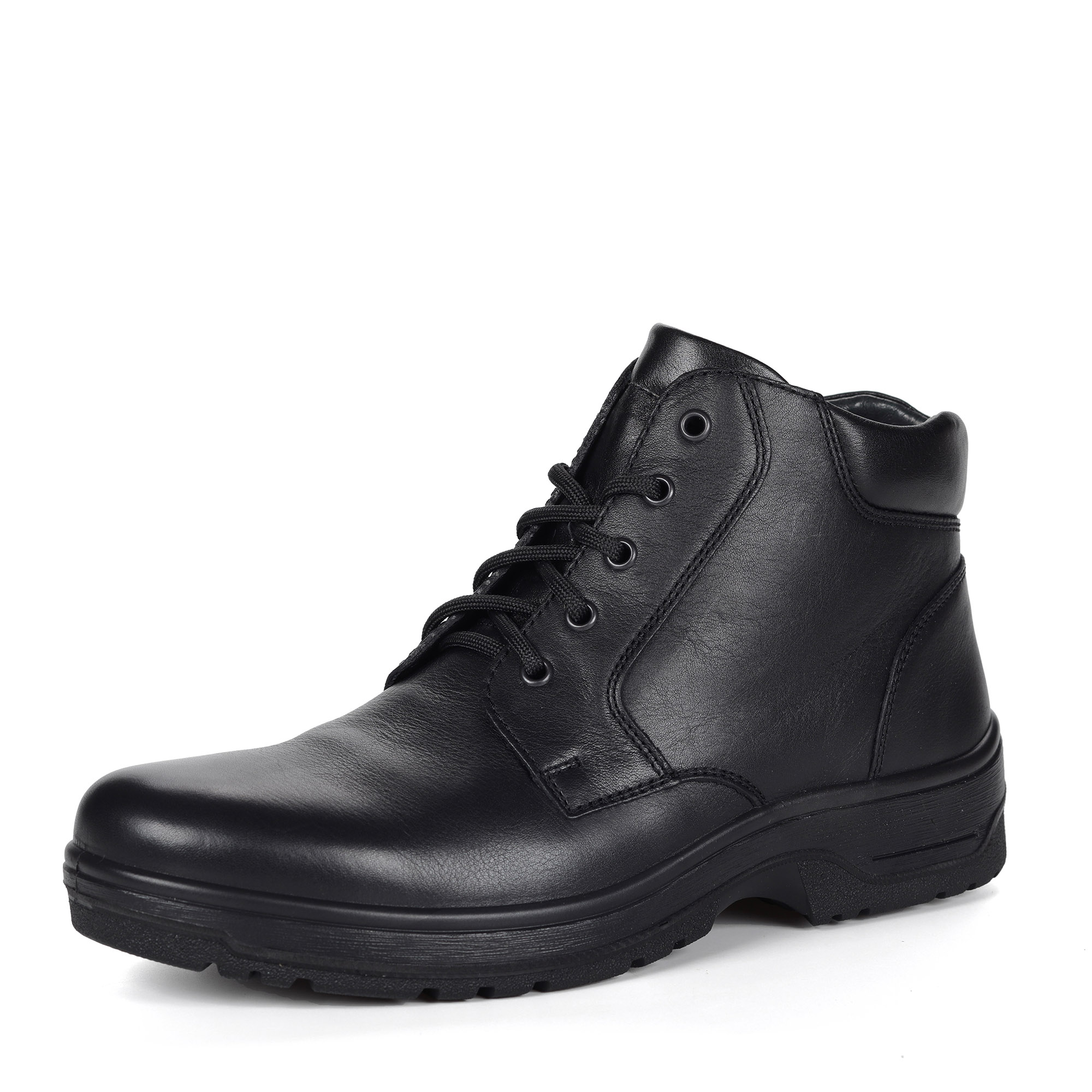 Черные ботинки из кожи с подкладкой из текстиля RIVERI черного цвета