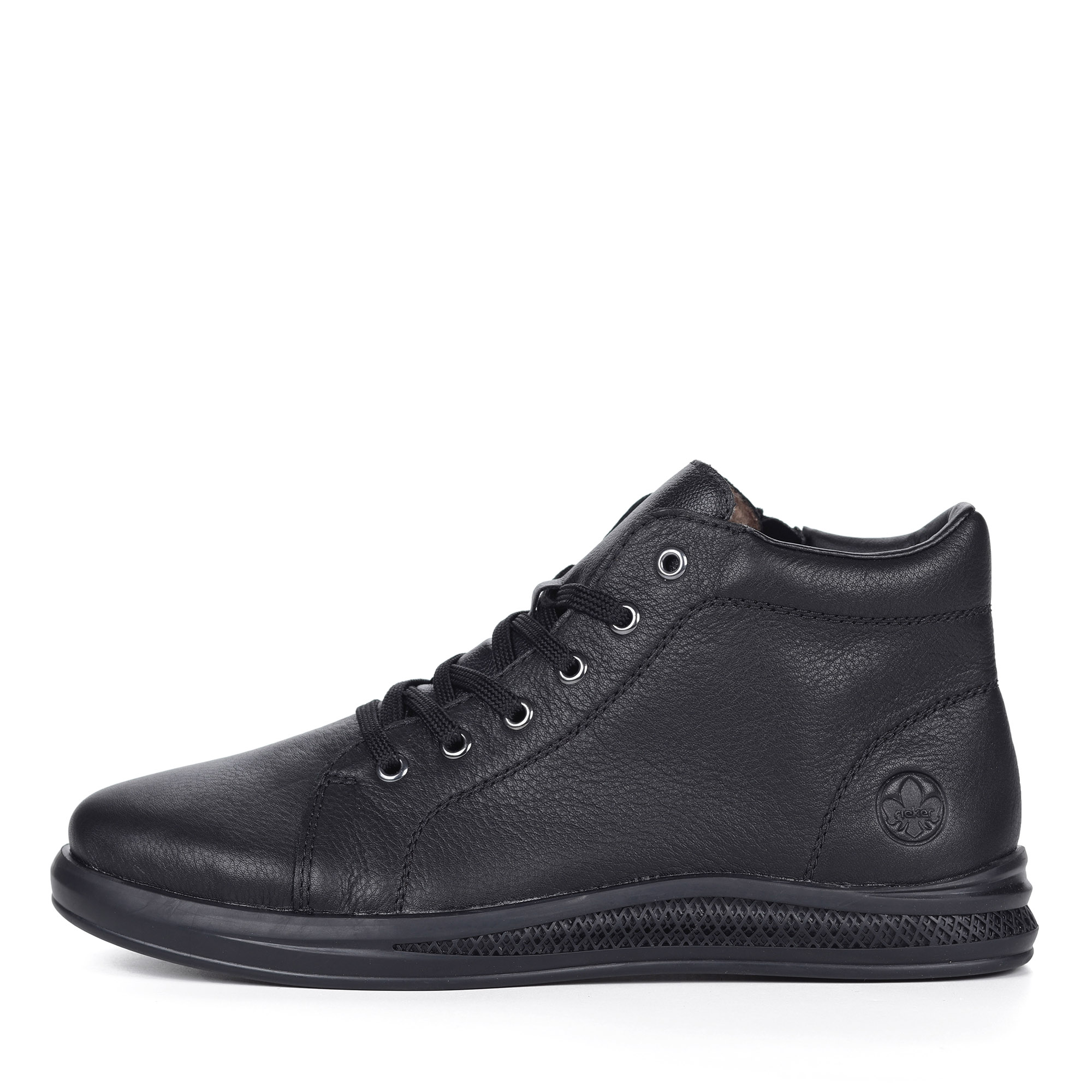 Черные ботинки из кожи на меху Rieker, размер 44, цвет черный - фото 2