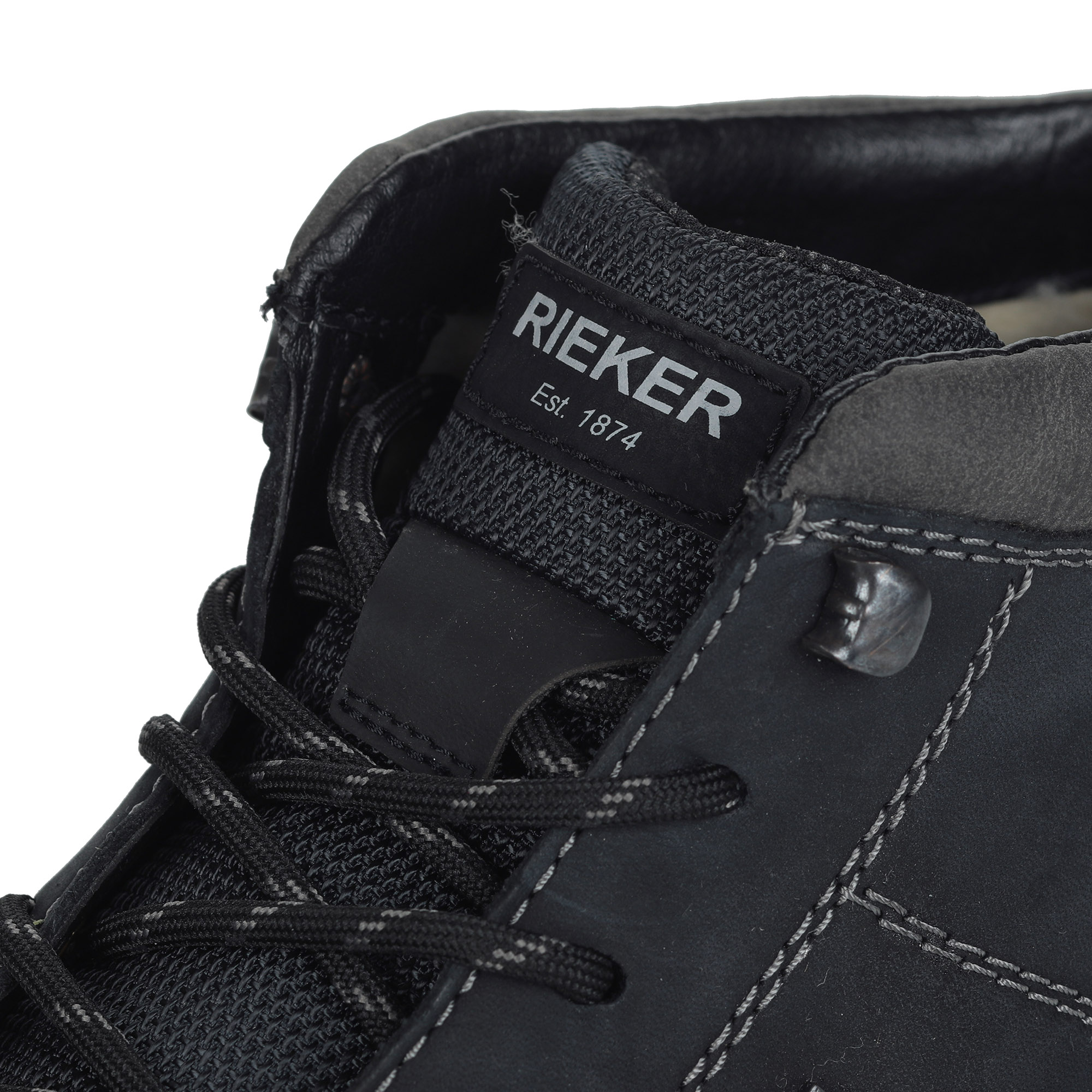 Черные ботинки из кожи на подкладке из натуральной шерсти Rieker, размер 44, цвет черный - фото 5