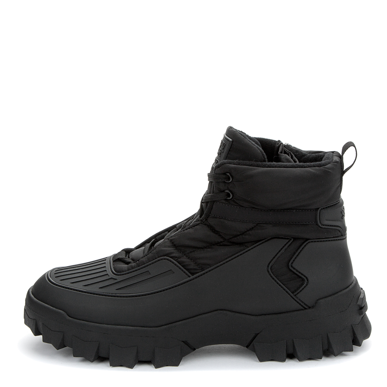 

Черные утепленные ботинки из текстиля, Черный, Черные утепленные ботинки из текстиля