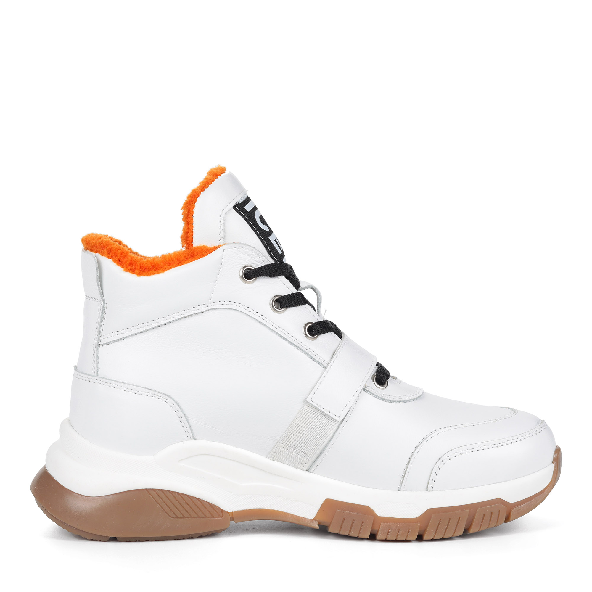 Белые кроссовки из кожи на шнуровке El Tempo, цвет белый - фото 3