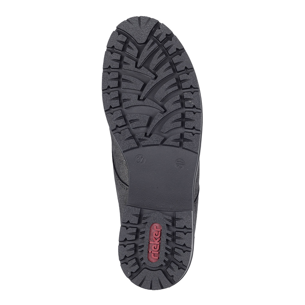 Черные ботинки из кожи на шнуровке Rieker, размер 40, цвет черный - фото 6