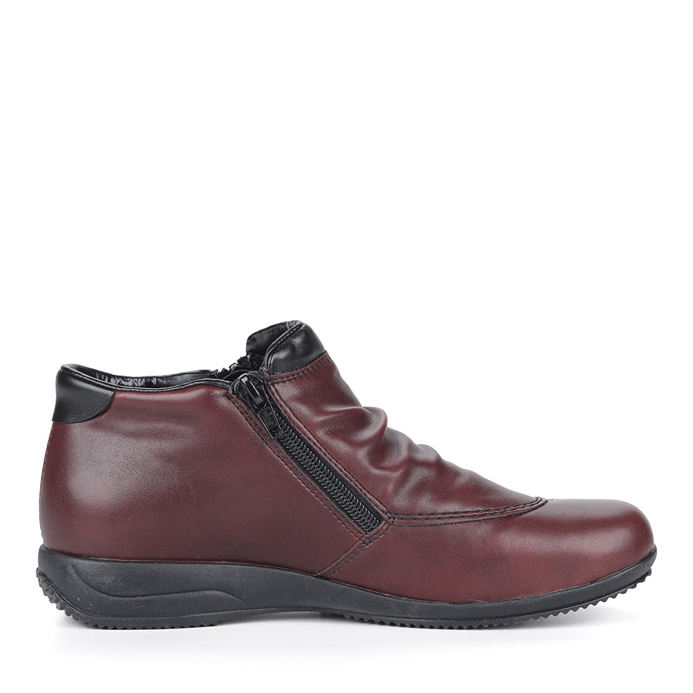 Бордовые утепленные ботинки Rieker, размер 37, цвет бордовый - фото 3
