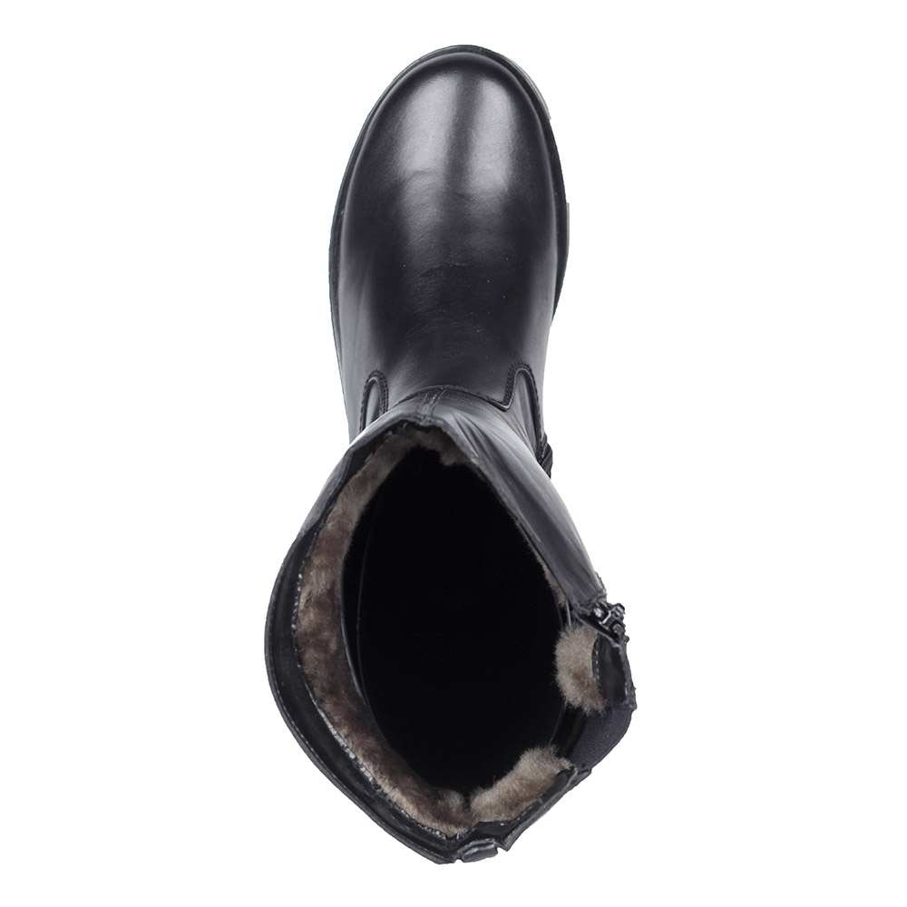 Черные кожаные сапоги на меху Rieker, размер 37, цвет черный - фото 6