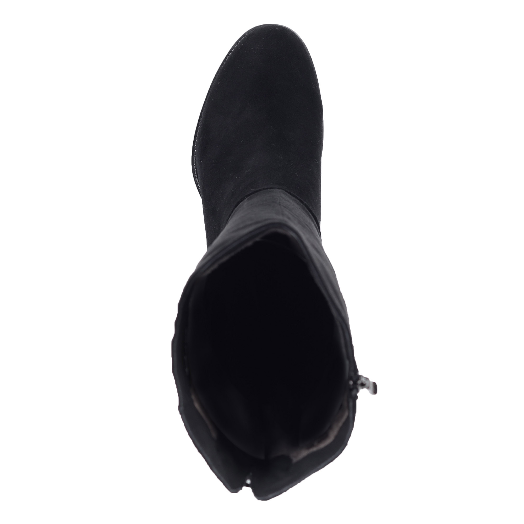 Черные ботфорты из велюра на каблуке Respect, размер 35, цвет черный - фото 6