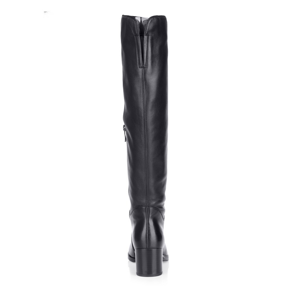 Черные кожаные ботфорты на меху Respect, размер 38, цвет черный - фото 5