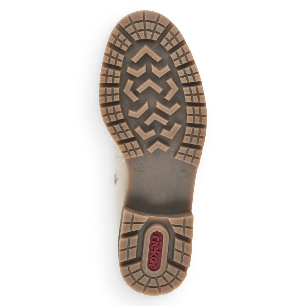 Бежевые высокие ботинки из экокожи на подкладке из текстиля Rieker, цвет бежевый - фото 7