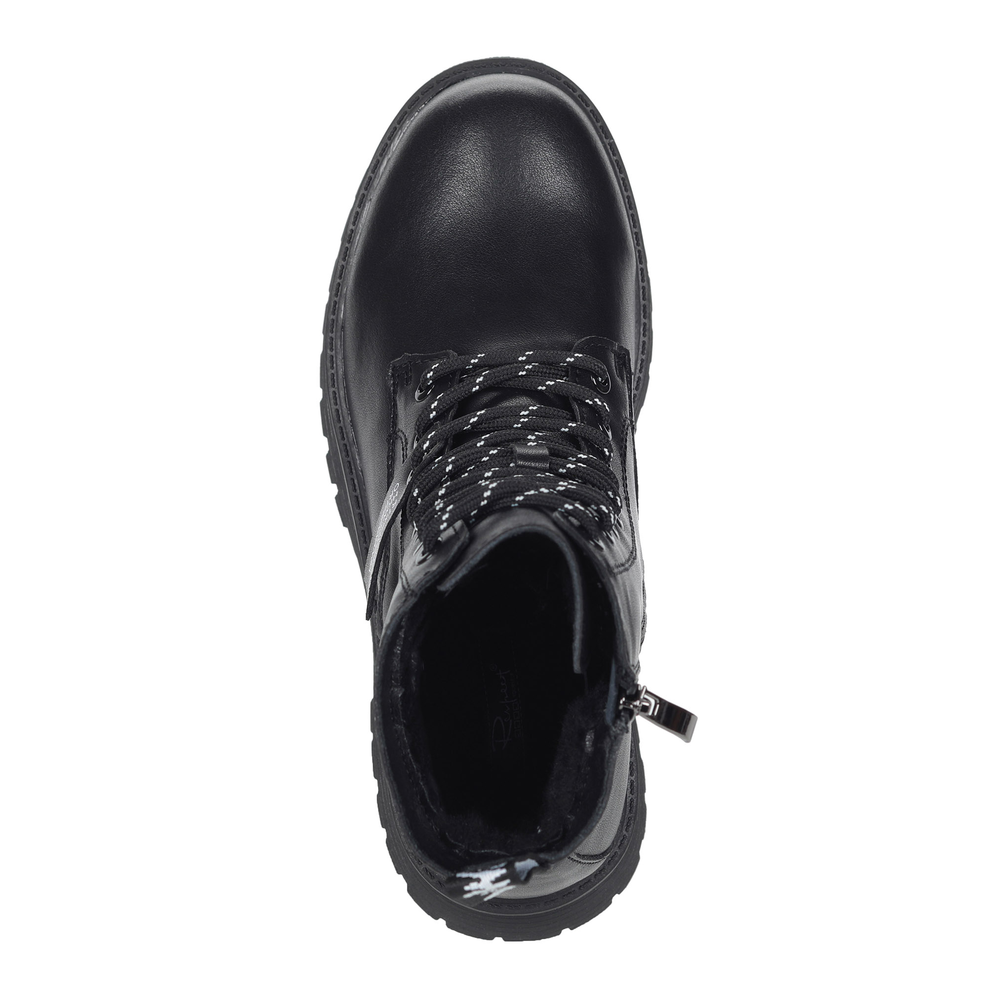 Черные ботинки из кожи на подкладке из натуральной шерсти на тракторной подошве Respect, размер 38, цвет черный - фото 6