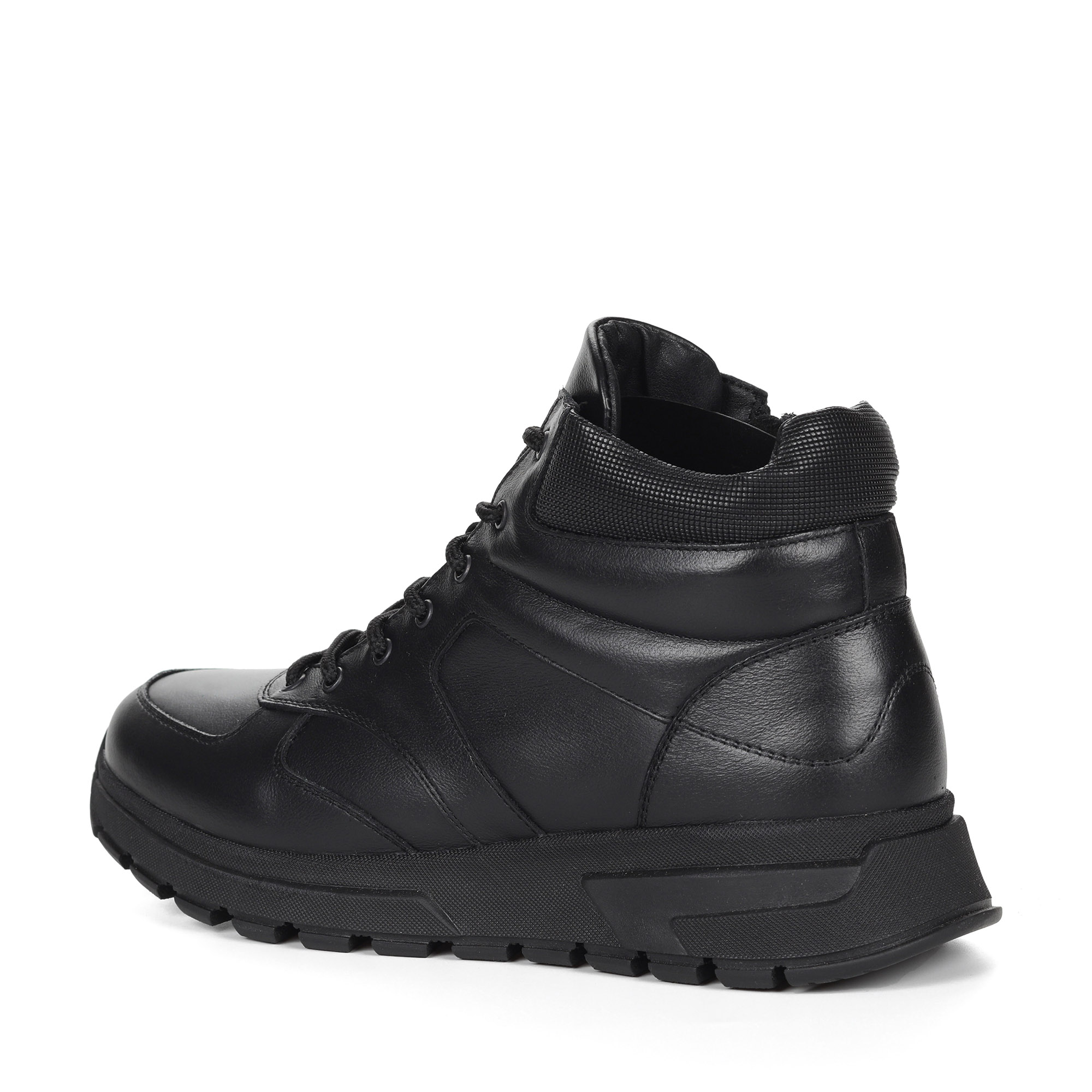 Черные кроссовки из кожи на подкладке из натуральной шерсти Respect, размер 43, цвет черный - фото 4