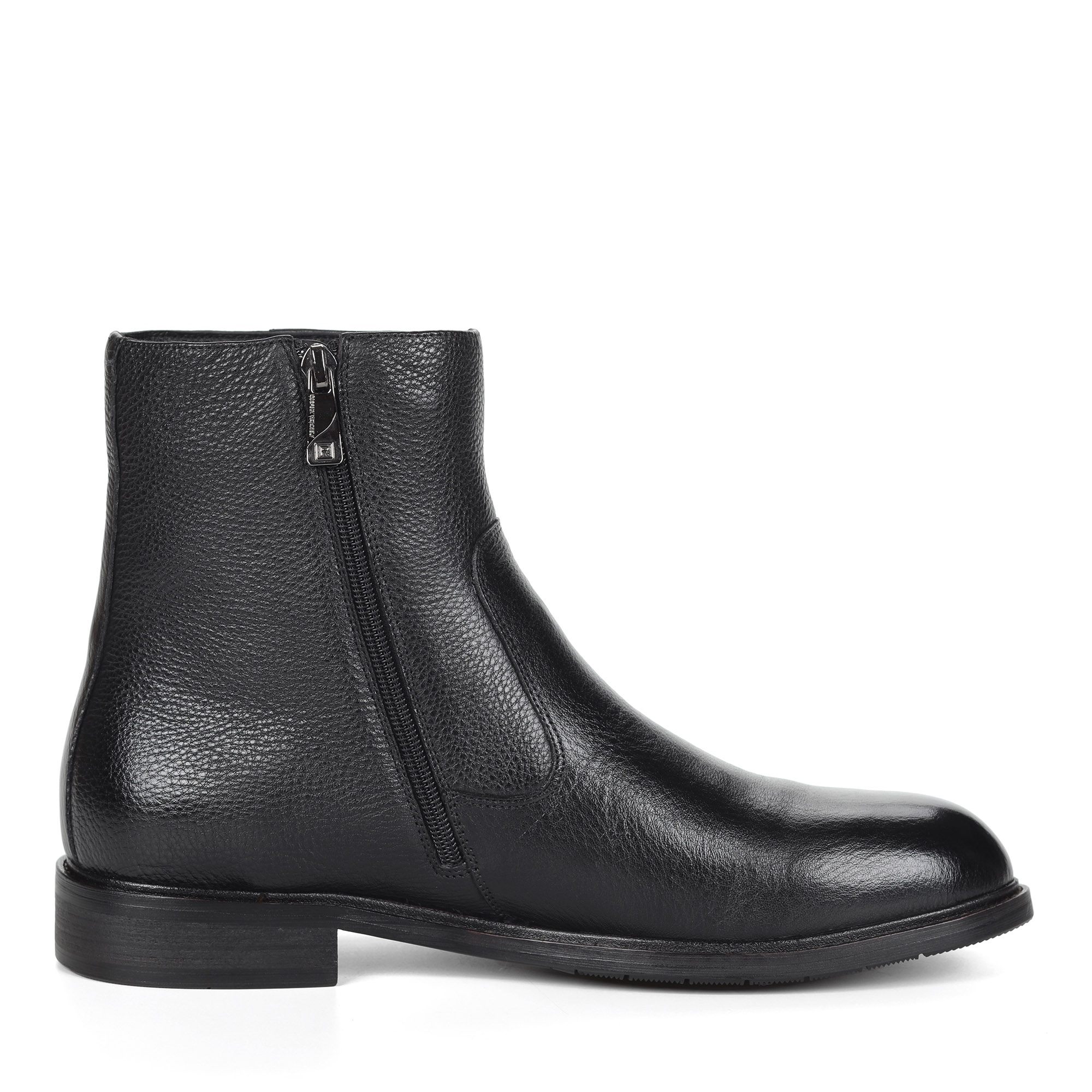 Черные ботинки на молнии из кожи на подкладке из натурального меха Respect, размер 41, цвет черный - фото 3