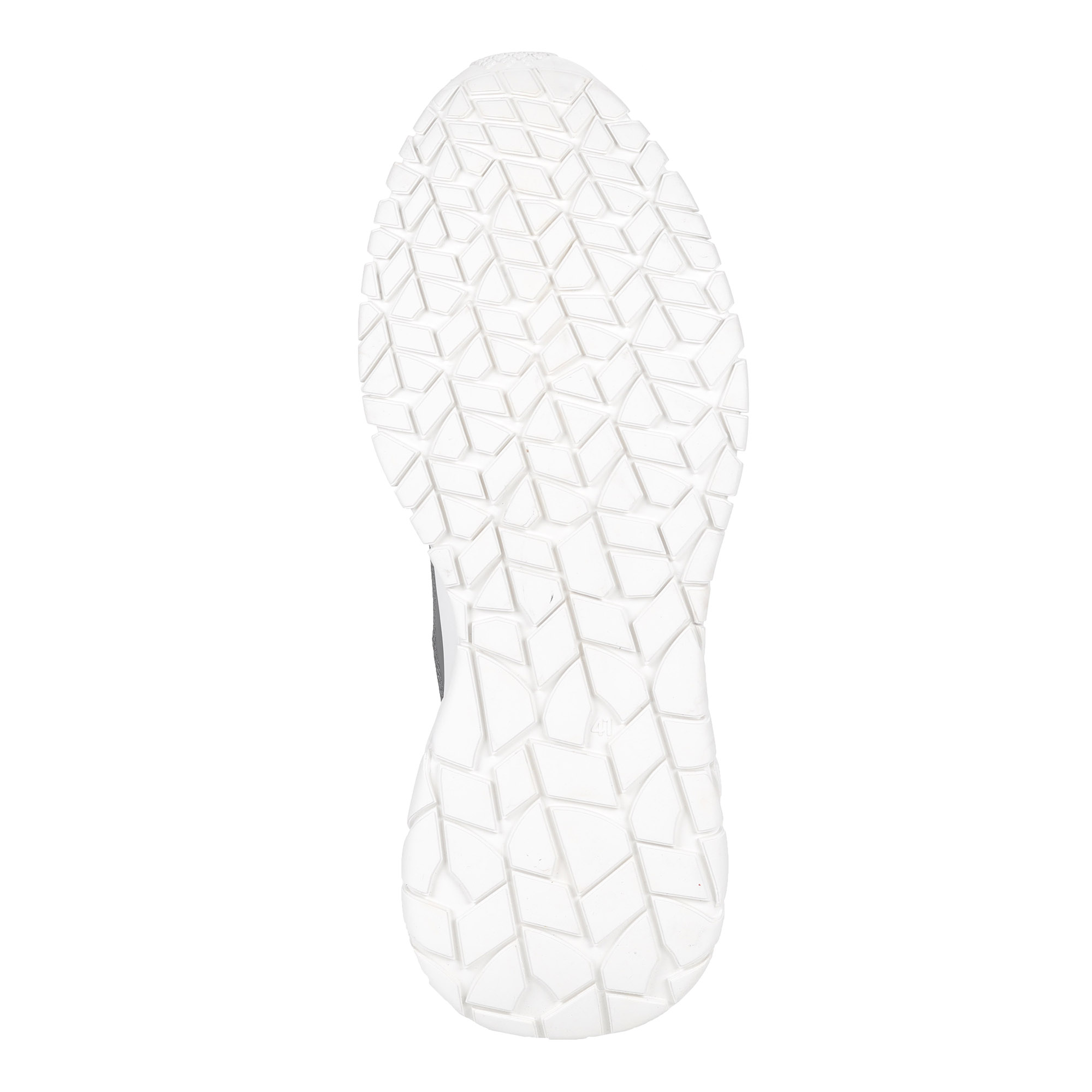Бело-серые кроссовки из комбинированных материалов от Respect-shoes