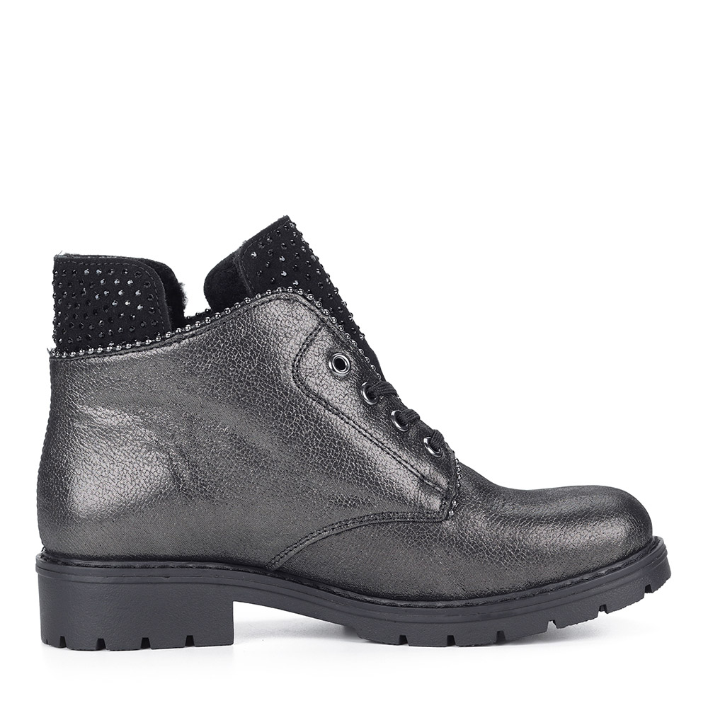 Черные ботинки из кожи на шнуровке Rieker, размер 40, цвет черный - фото 4