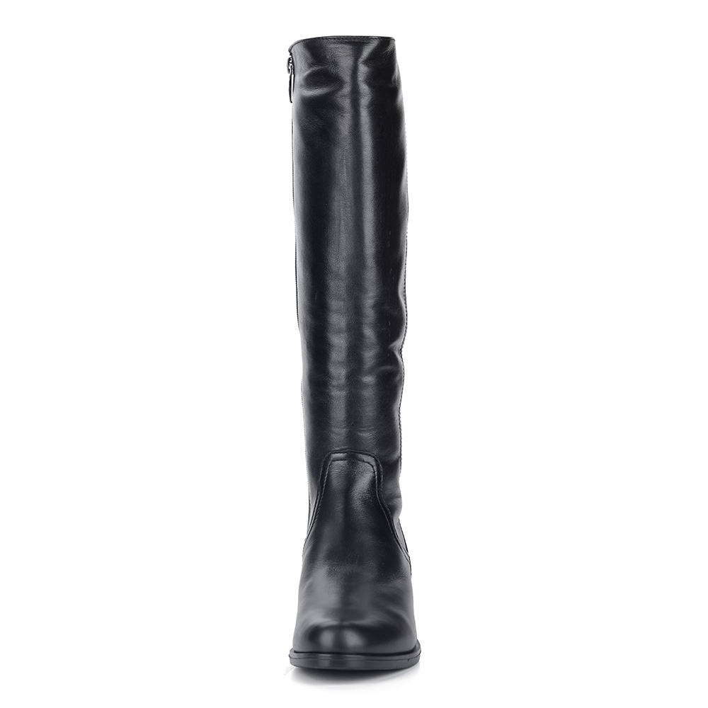 Черные кожаные сапоги на шерсти Francesco Donni, размер 38, цвет черный - фото 4
