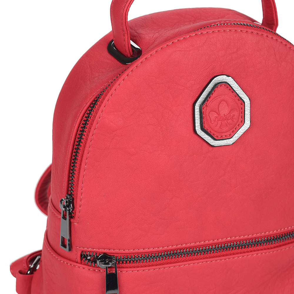 фото Красный рюкзак из экокожи rieker