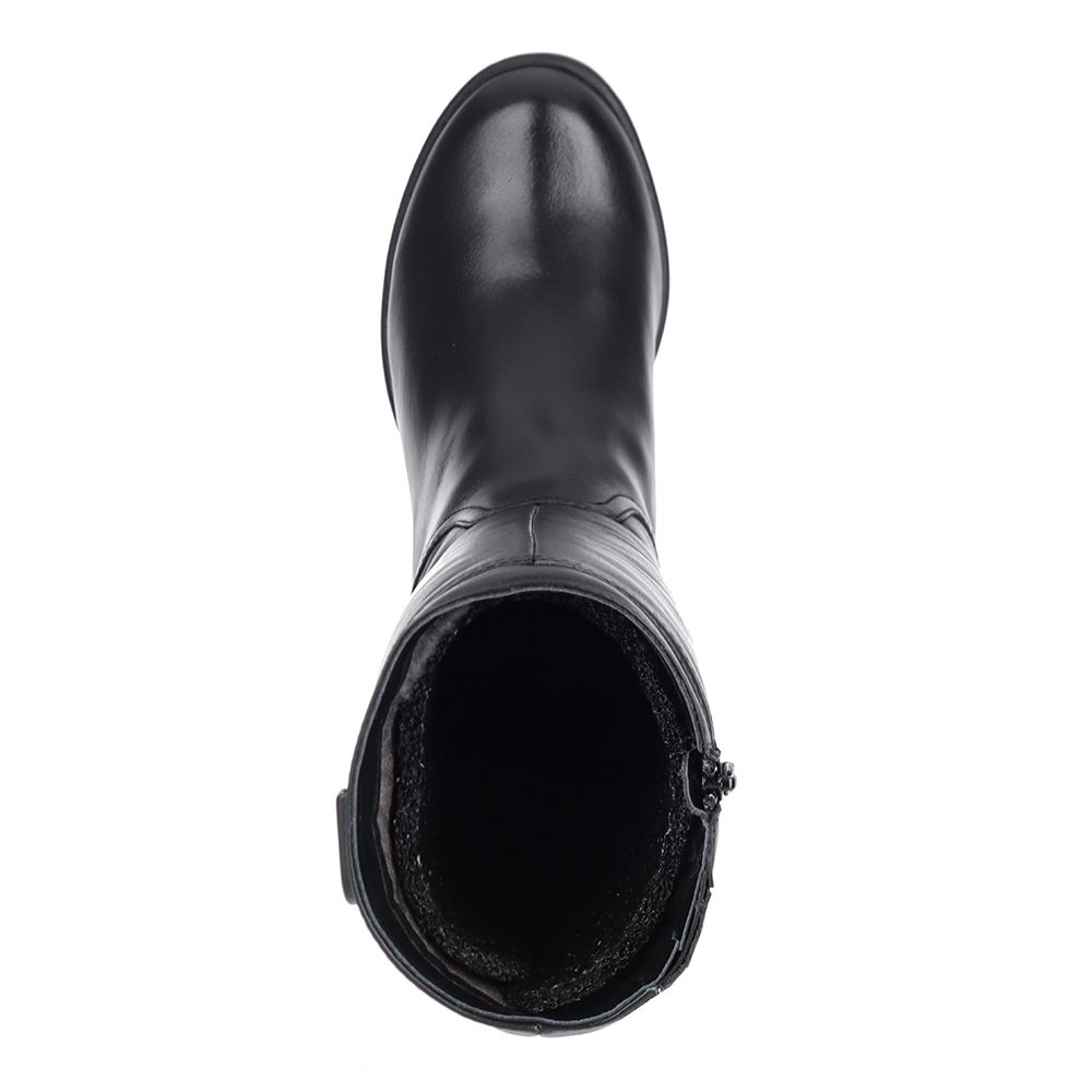 Черные кожаные сапоги на шерсти Respect, размер 39, цвет черный - фото 5