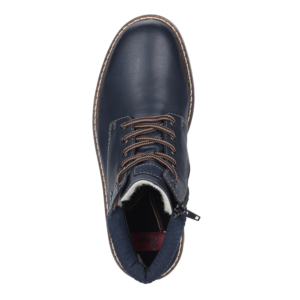 Синие ботинки на шнуровке Rieker, размер 44, цвет синий - фото 4