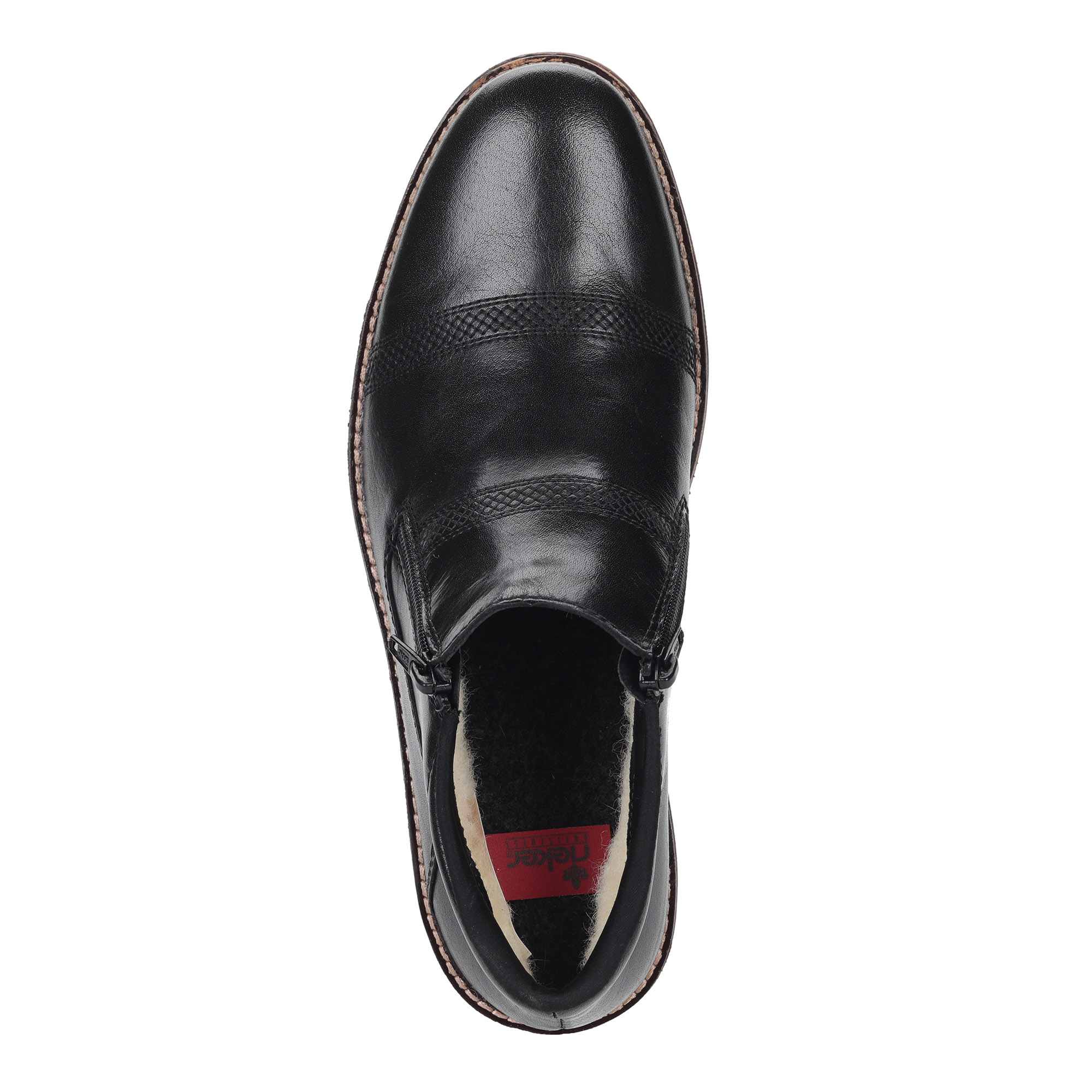 Черные ботинки из кожи без шнуровки Rieker, размер 43, цвет черный - фото 6