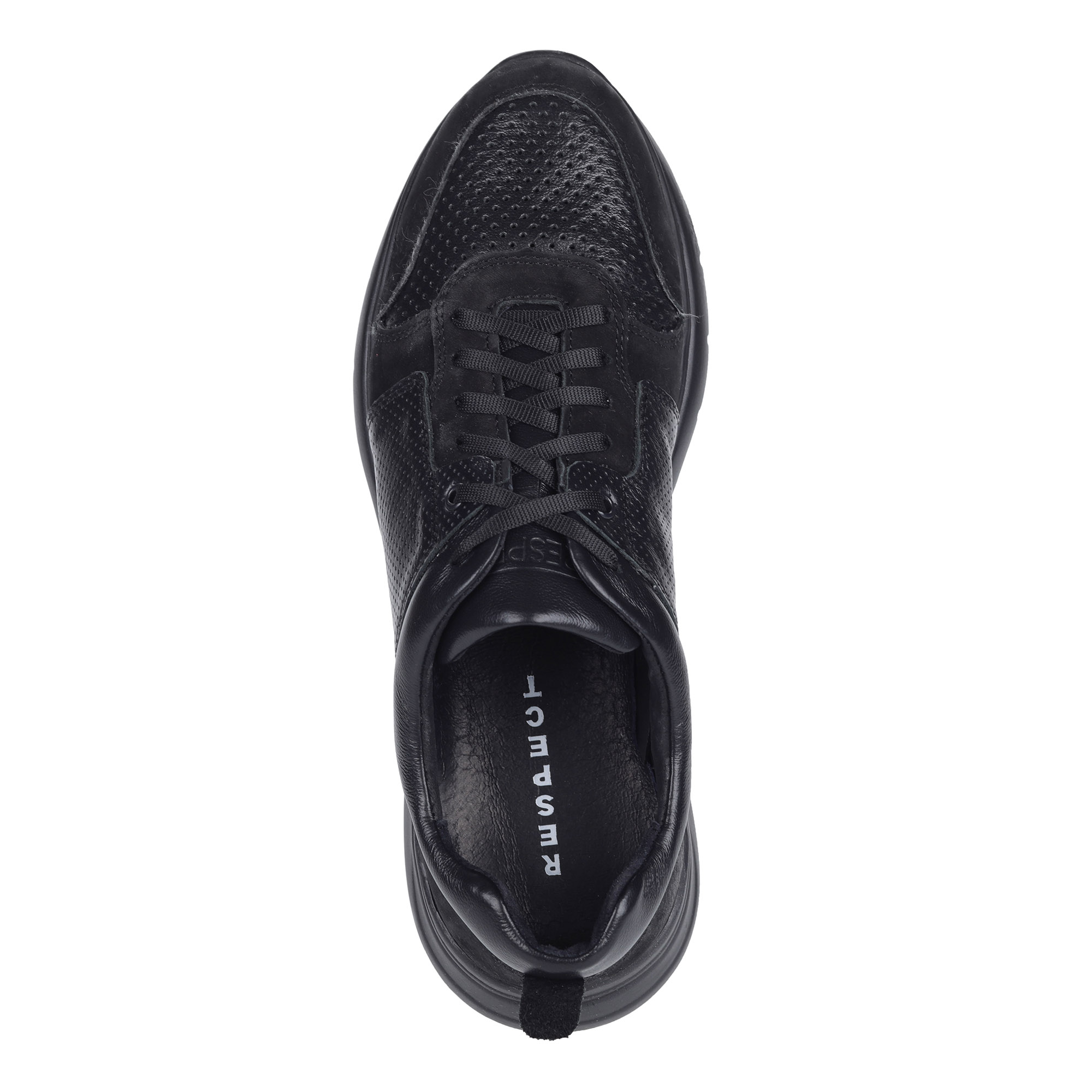 Черные кроссовки из кожи от Respect-shoes