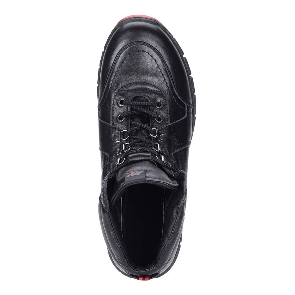Черные кожаные кроссовки Respect, размер 42, цвет черный - фото 4