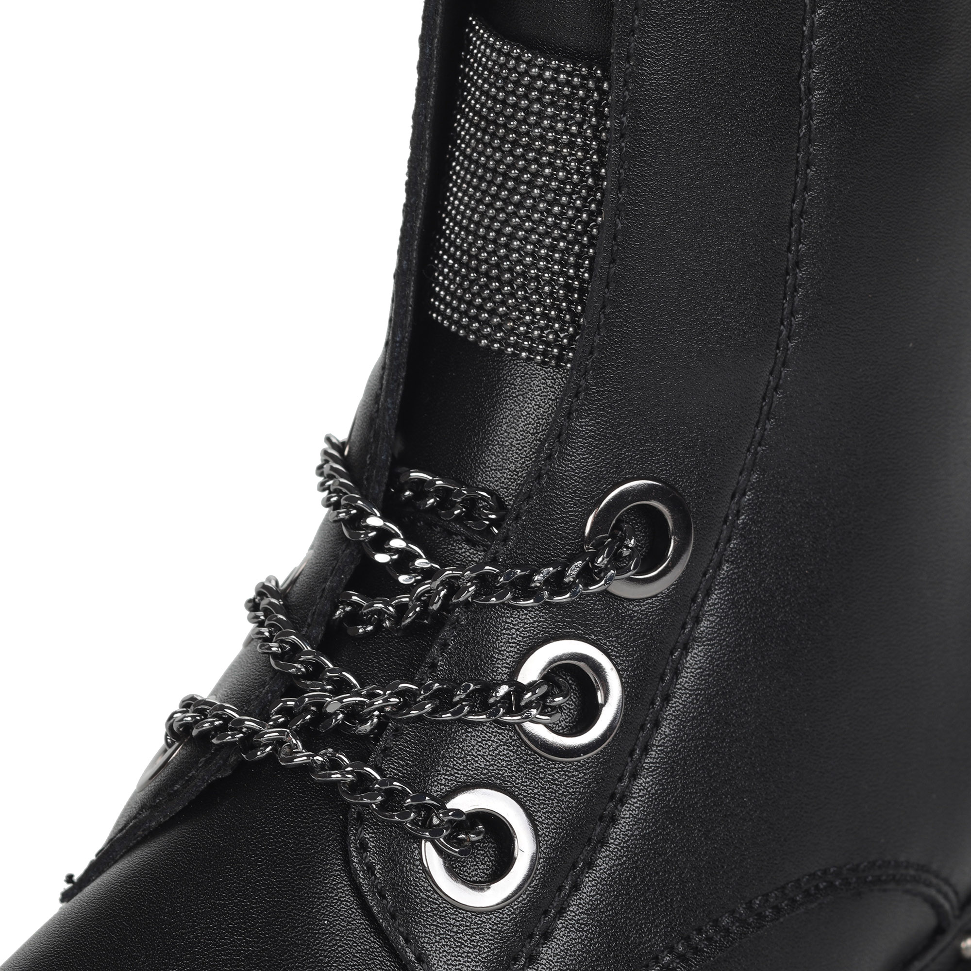 Черные ботинки из кожи на подкладке из текстиля Rieker, размер 39, цвет черный - фото 5