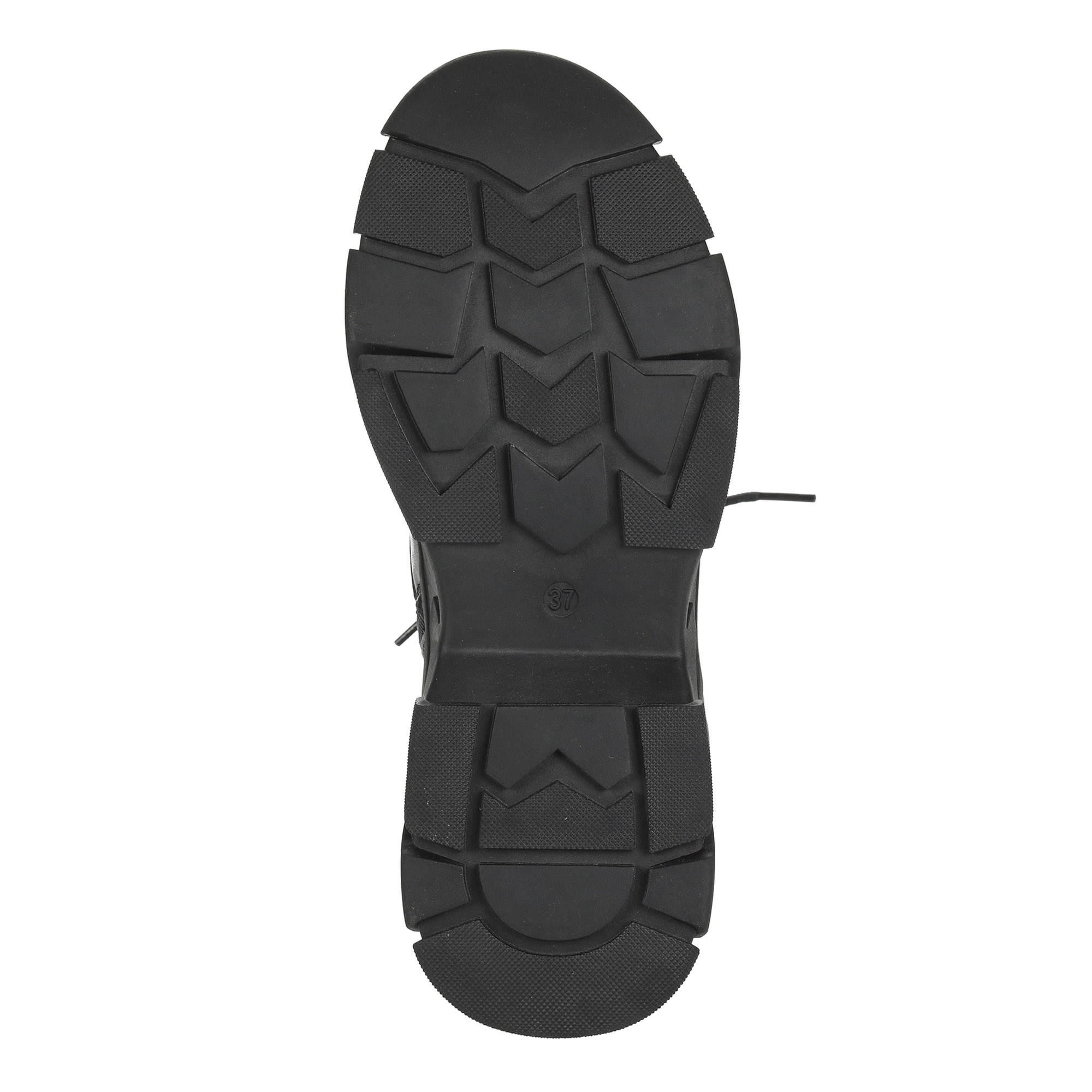 фото Черные спортивные ботинки на шнуровке с ремнем из комбинированных материалов на подкладке из натуральной шерсти respect