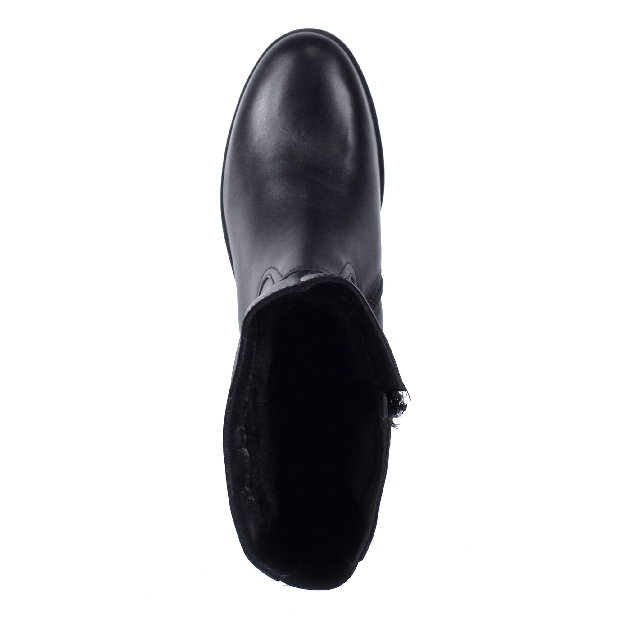Черные кожаные сапоги Semplice, размер 37, цвет черный - фото 6