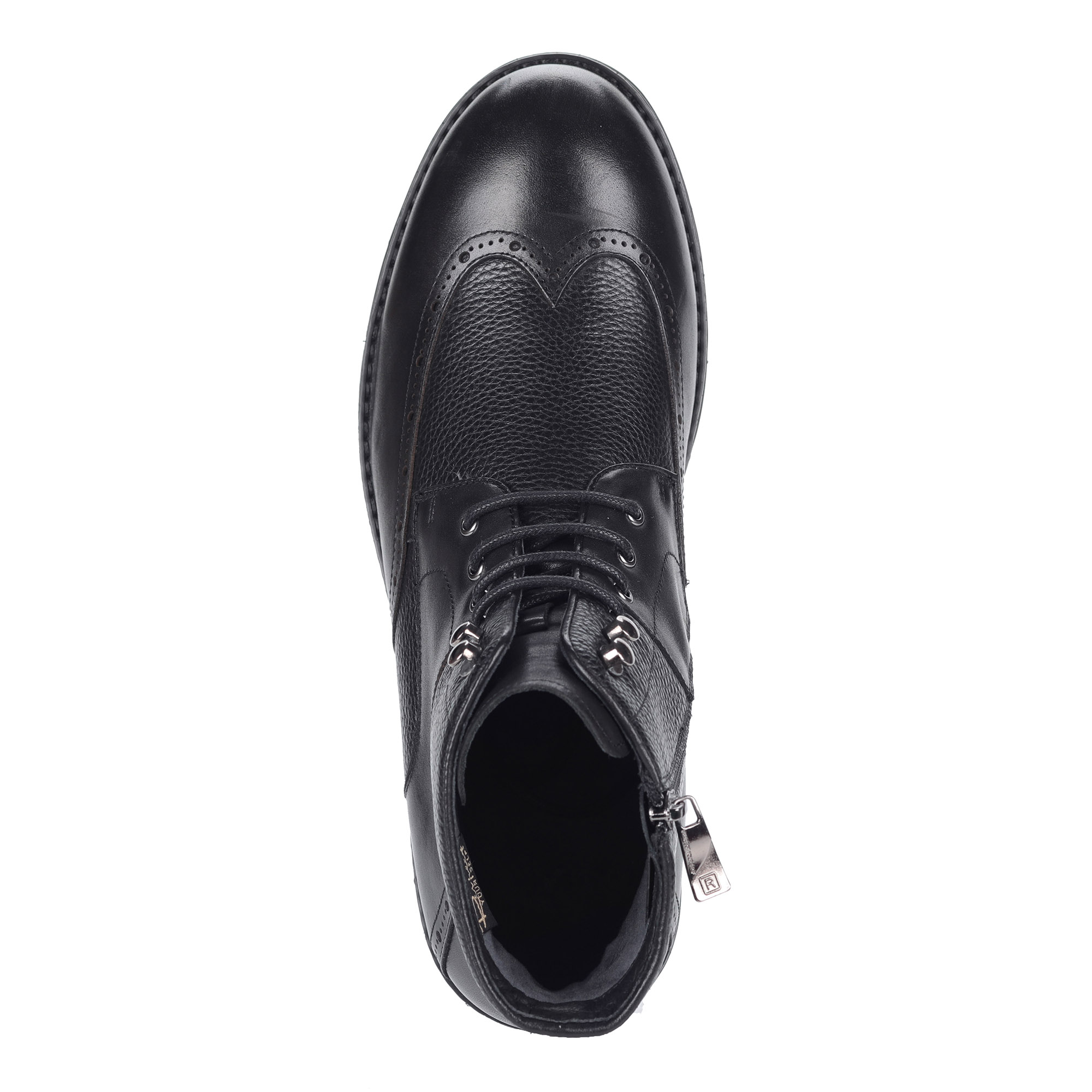 Черные ботинки из кожи на шерсти Respect, размер 41, цвет черный - фото 4