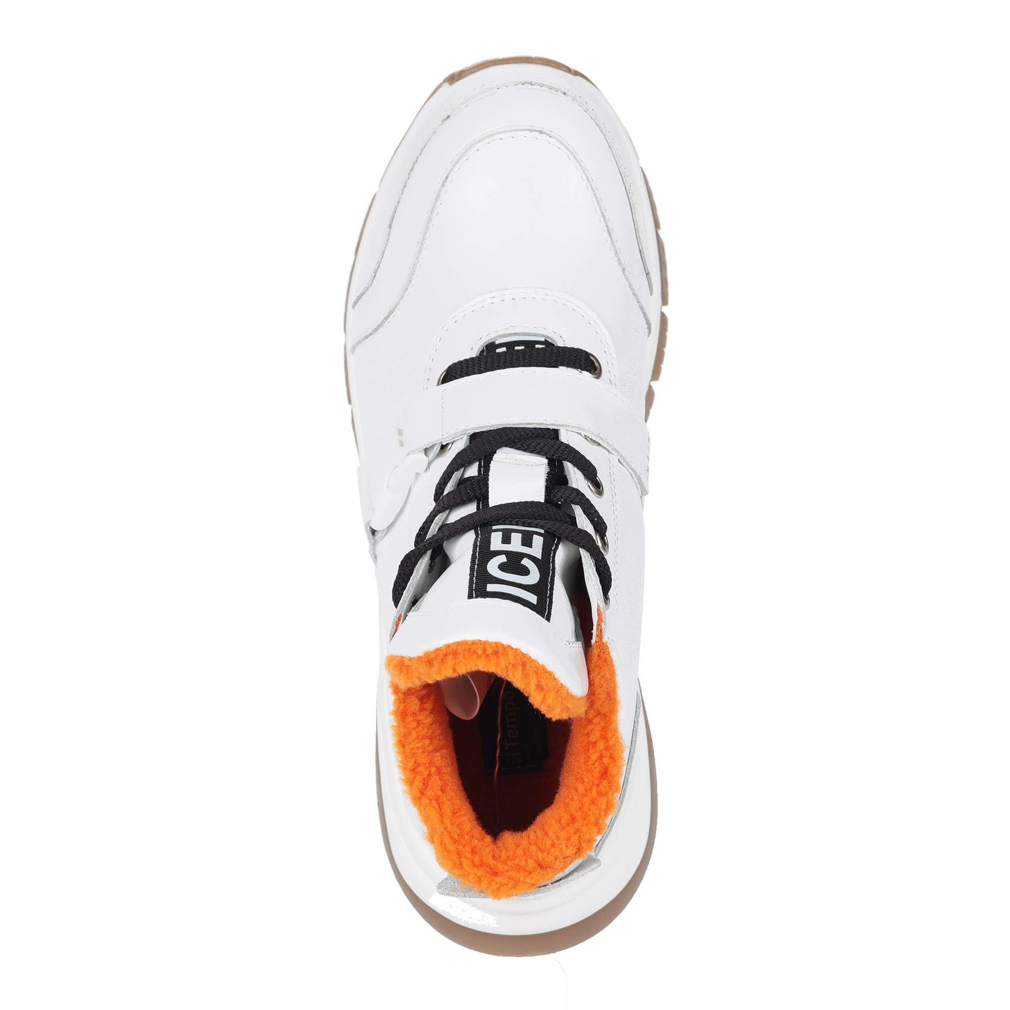 Белые кроссовки из кожи на шнуровке El Tempo, цвет белый - фото 4
