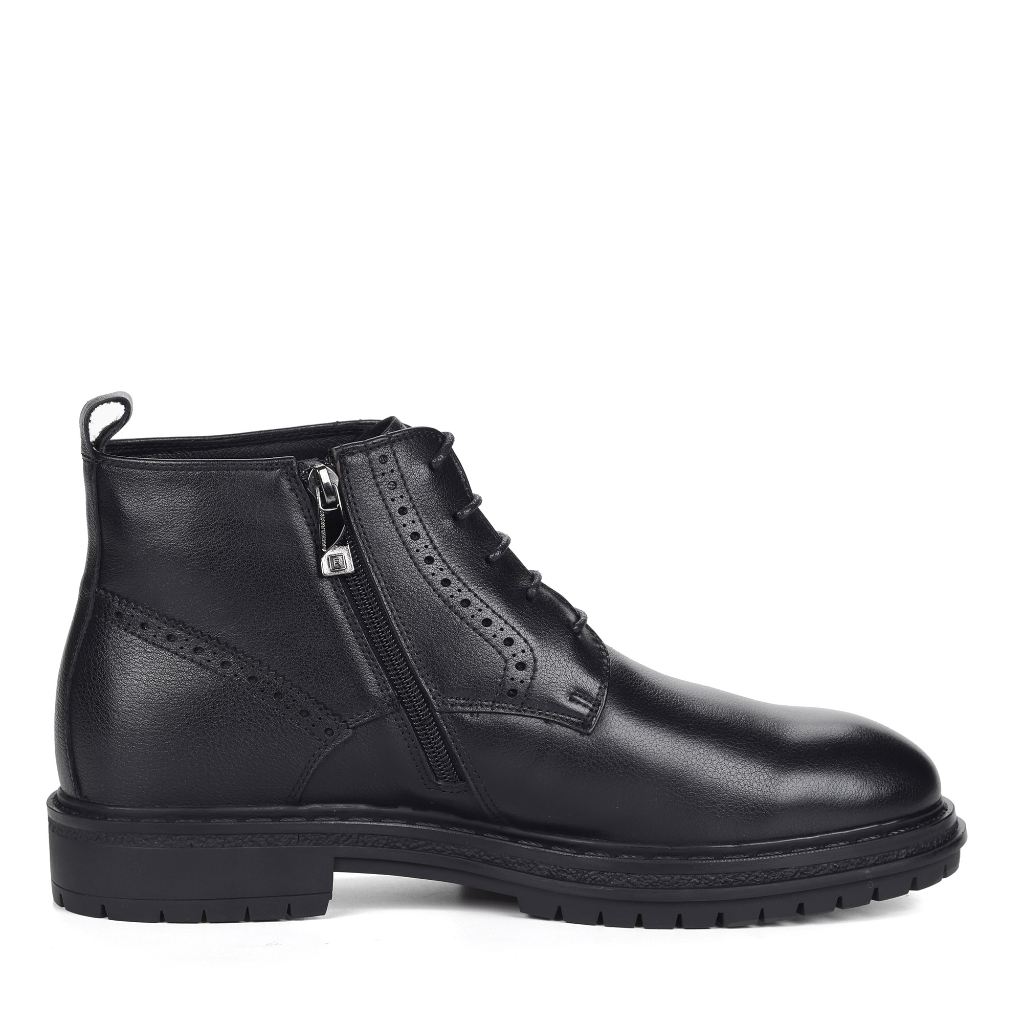 Черные ботинки из кожи на подкладке из натуральной шерсти на утолщенной подошве Respect, размер 42, цвет черный - фото 3