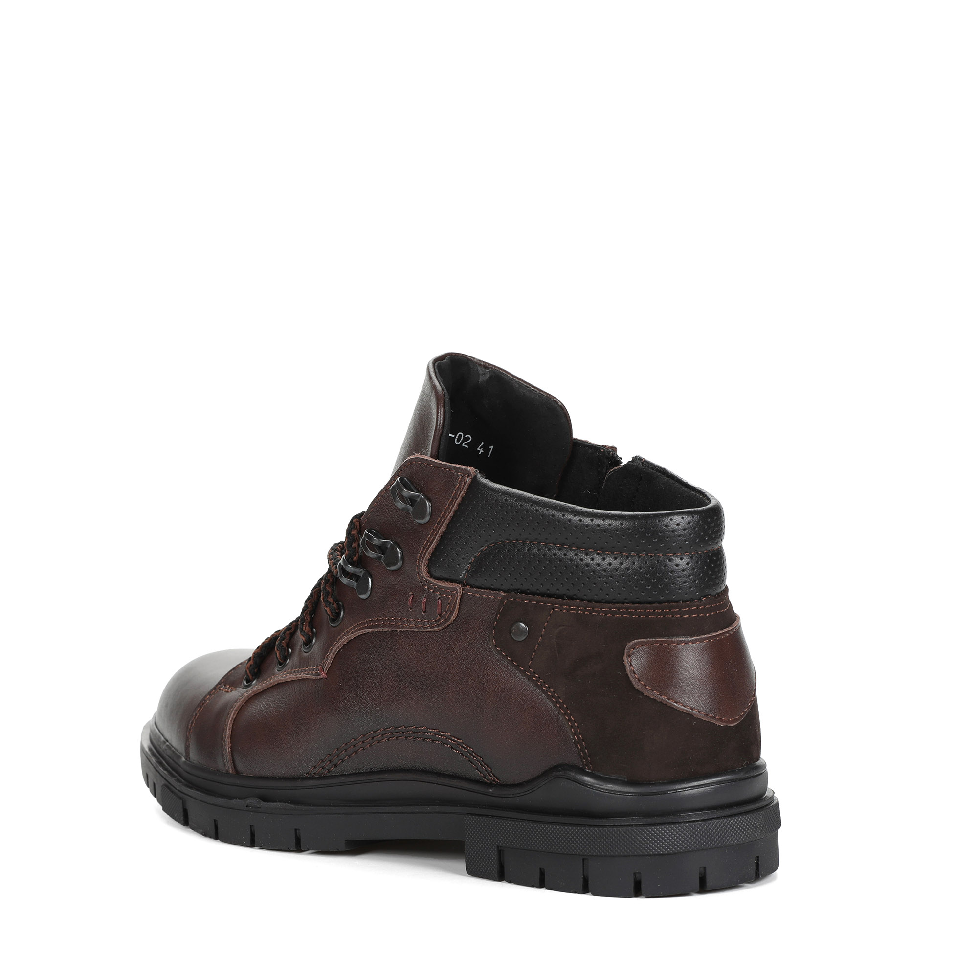Коричневые ботинки из кожи на подкладке из натуральной шерсти на утолщенной подошве Respect, размер 41, цвет коричневый - фото 4