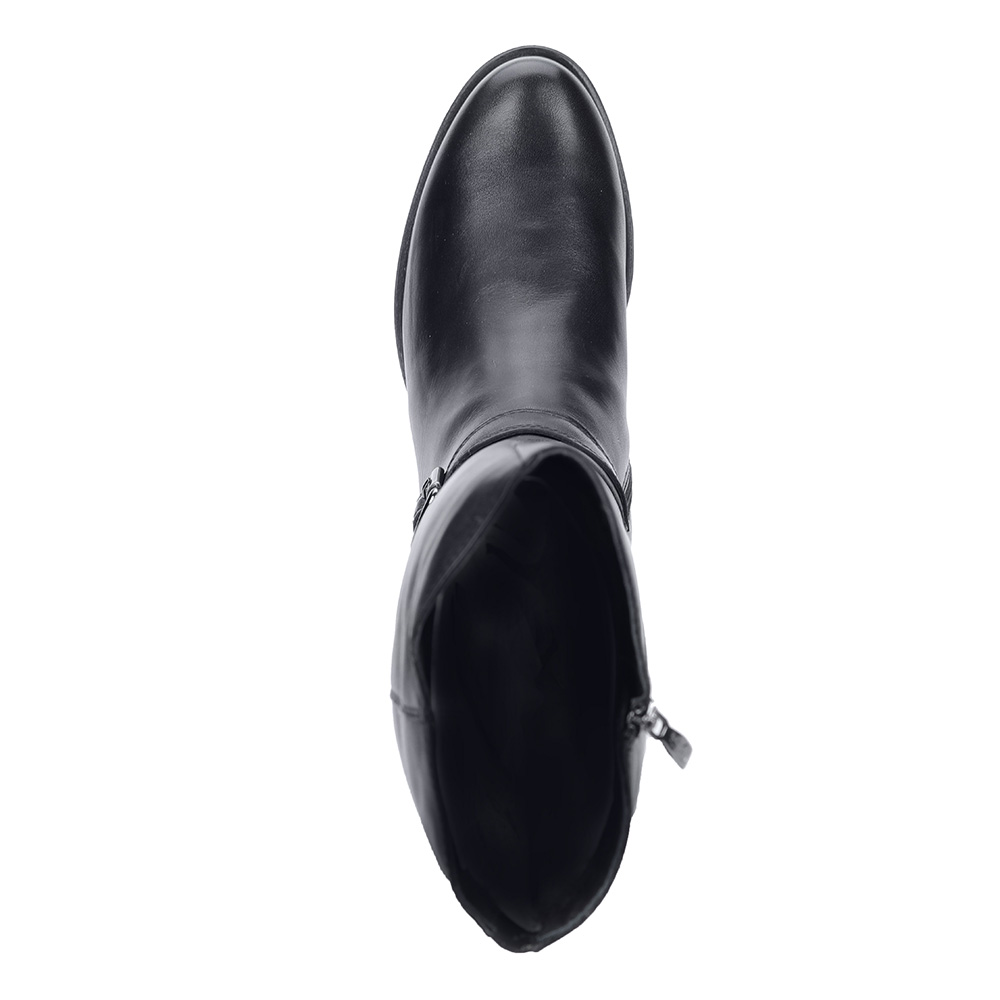Черные кожаные сапоги Francesco Donni, размер 37, цвет черный - фото 6