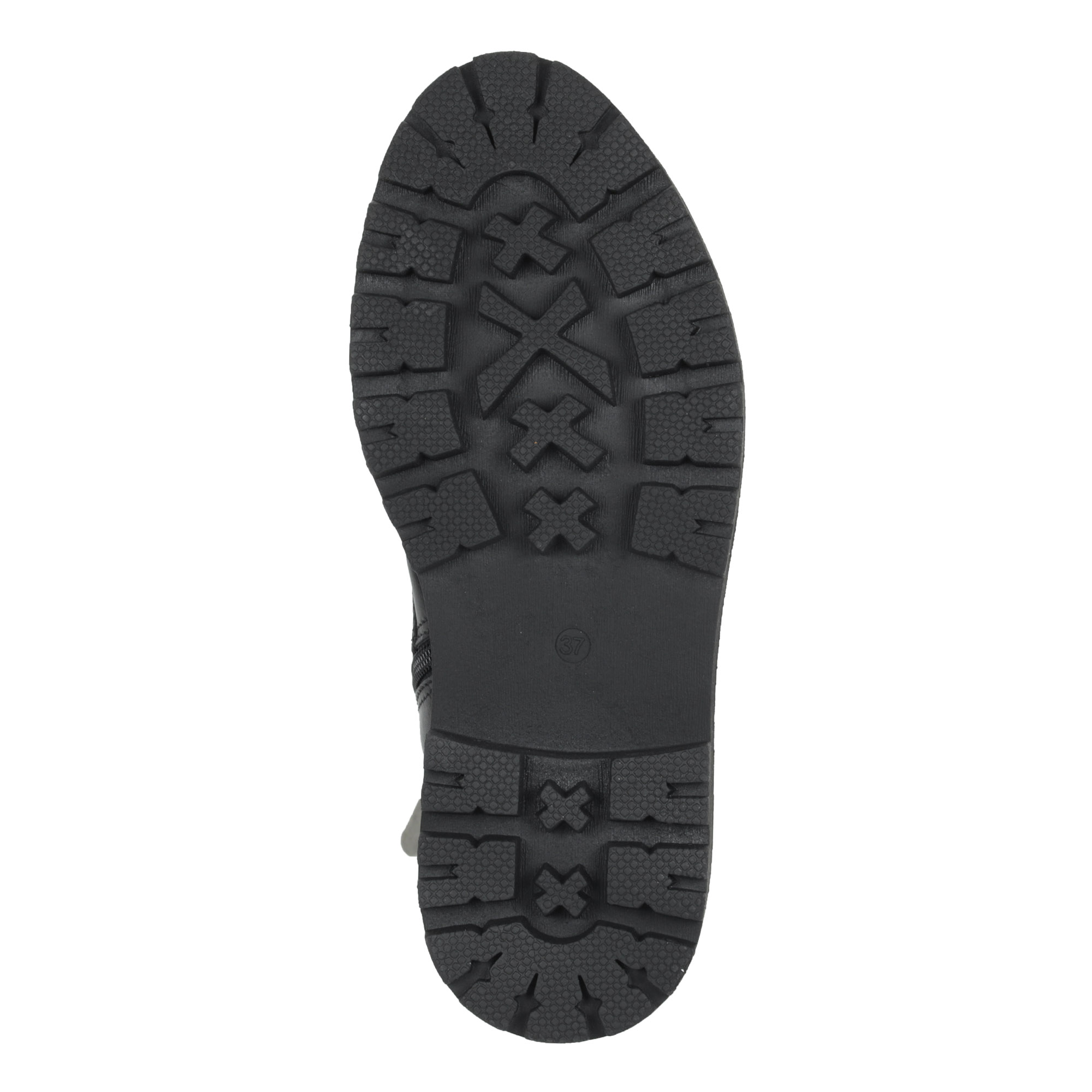 Черные ботинки на шнурках из кожи на подкладке из натуральной шерсти на тракторной подошве MARCO TOZZI PREMIO, размер 37, цвет черный - фото 8
