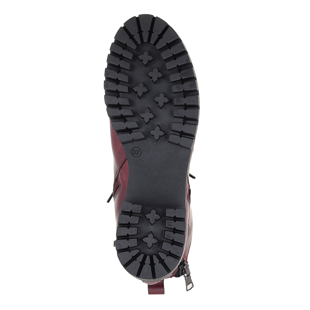 Бордовые ботинки на высокой шнуровке Respect, размер 36, цвет бордовый - фото 5