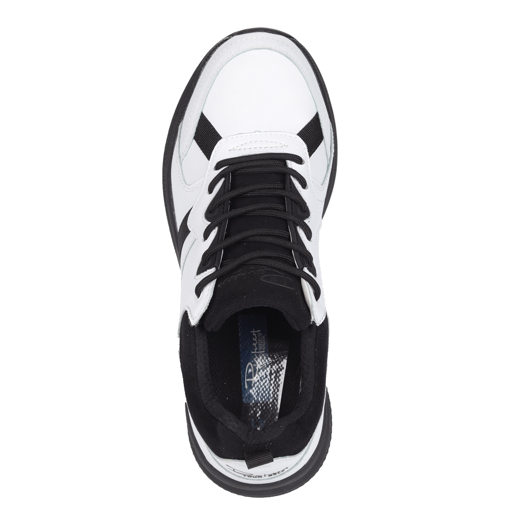 Черно-белые кроссовки из кожи от Respect-shoes